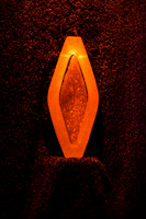 Spiky glass vulva in the installation